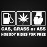 Наклейка на авто GAS, GRASS or ASS
