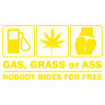 Наклейка на авто GAS, GRASS or ASS