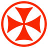Наклейка на авто грузинский болнисский крест