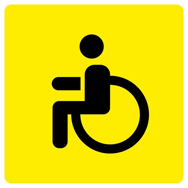Наклейка на авто инвалид