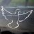 Наклейка на авто голубь птица мира
