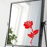 Наклейка роза на зеркало