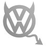 Наклейка на авто VW злой