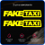 Наклейка на авто FAKE TAXI, 2 шт 20х4 см