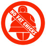 Наклейка на авто NO FAT CHICKS