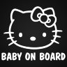 Наклейка на авто Baby on board (kitty)