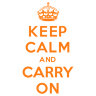 Наклейка на авто Keep calm and carry on