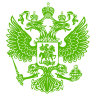 наклейка герб России зеленая