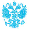 наклейка герб России голубая