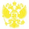 наклейка герб России желтая