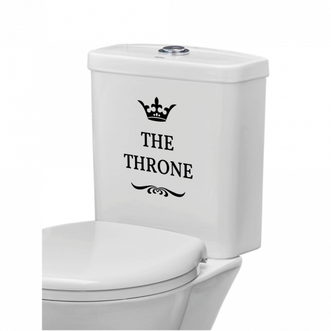Интерьерная наклейка The THRONE в туалет, 17х23 см